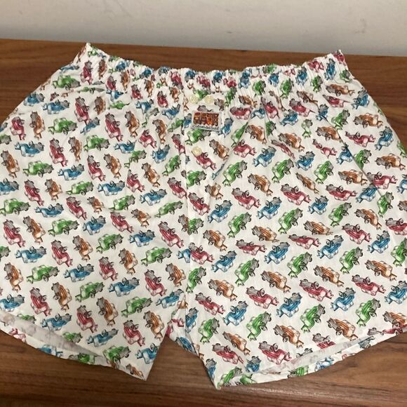 Colori Del Sole NWOT Mens Cotton Boxer Shorts Underwear. Size M. Truck Motif. - Picture 1 of 6